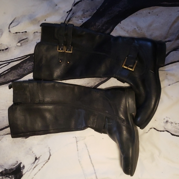 Black Leather Boots - Picture 1 of 3